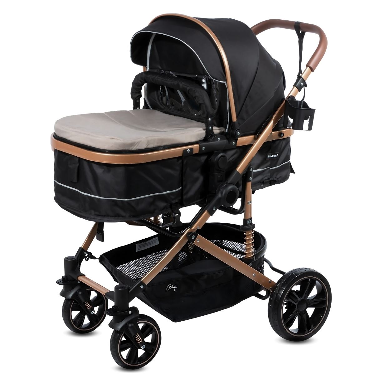 Coche Cuna Moisés de Lujo «INFINITIVE GOLD» Beige